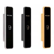 Замок електронний меблевий накладний з моторним висувним ригелем-защіпкою