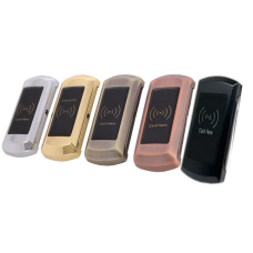 Замок електронний меблевий накладний з моторним висувним ригелем-защіпкою