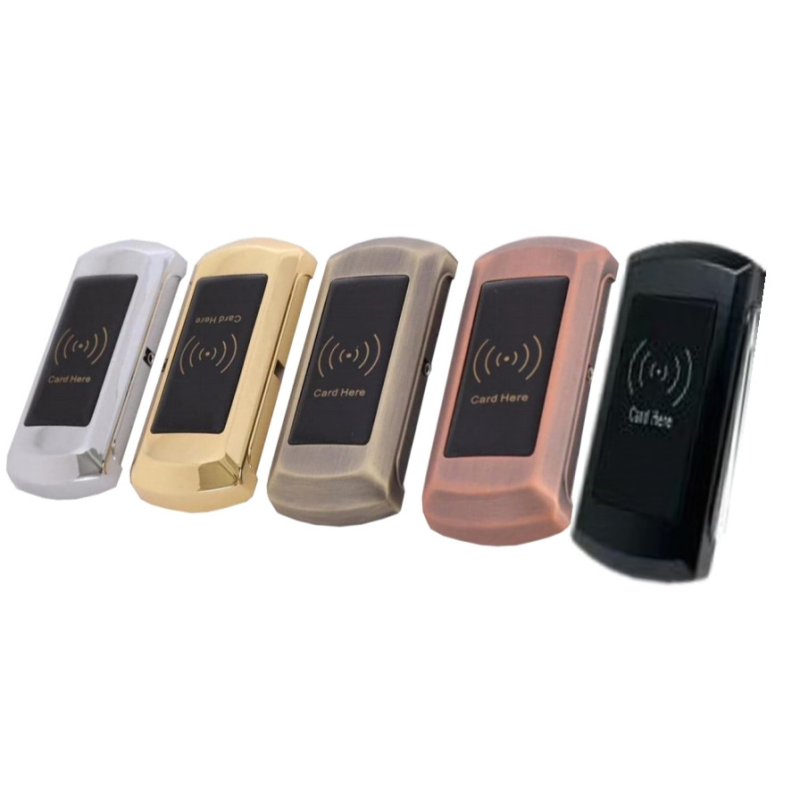 Замок електронний меблевий накладний з моторним висувним ригелем-защіпкою