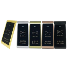 Замок електронний меблевий накладний з моторним висувним ригелем-защіпкою