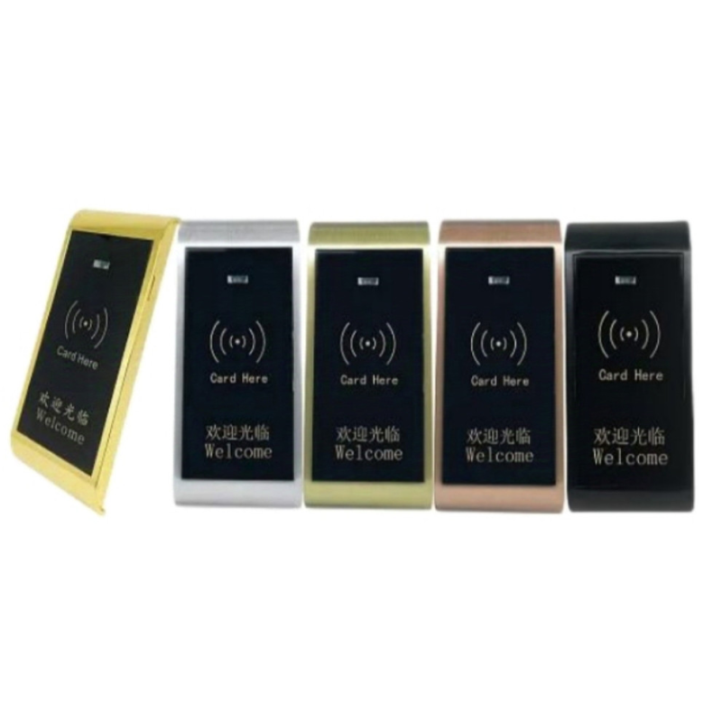 Замок електронний меблевий накладний з моторним висувним ригелем-защіпкою