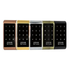 Замок електронний меблевий накладний з доступом через картку або код з моторним висувним  ригелем=защыпкою