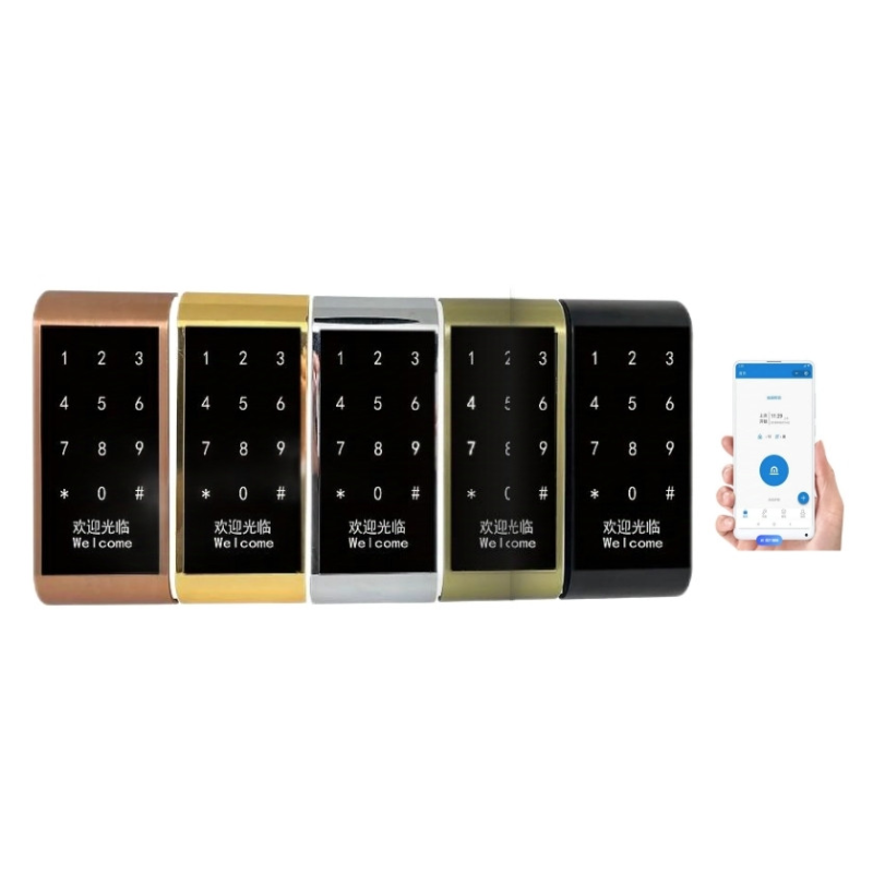 Замок електронний меблевий накладний із доступом за карткою/кодом/смартфоном з моторним ригелем-защіпкою Замок електронний меблевий накладний із доступом за карткою/кодом/смартфоном з моторним ригелем-защіпкою