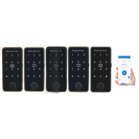 Замок електронний меблевий накладний із доступом  за карткою/кодом/відбитком пальця/смартфоном з моторним ригелем