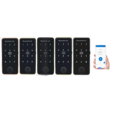 Замок електронний меблевий накладний із доступом  за карткою/кодом/відбитком пальця/смартфоном з моторним ригелем