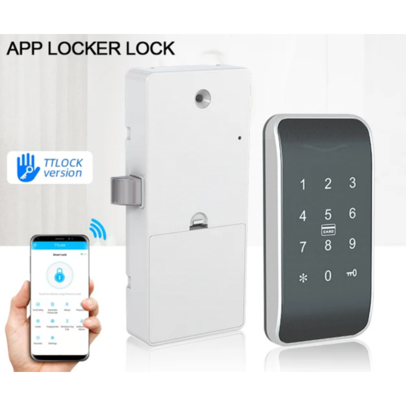 Замки мебельные электронные с комбинированным:  бесконтактная карта/код/смартфон  доступом BT167